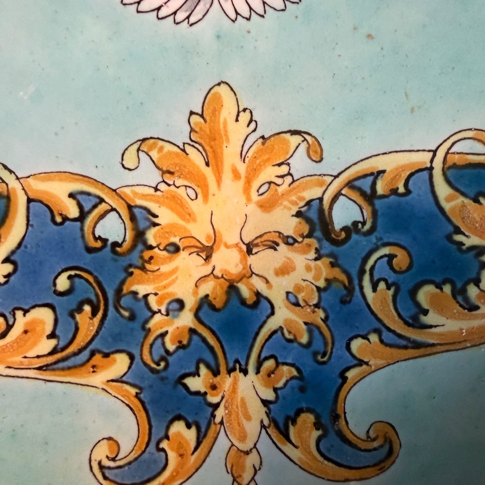 Vintage Ulysses Blouse Ornate French Blue and Gold Decorative Plate Emile Balon - Picture 5 of 6